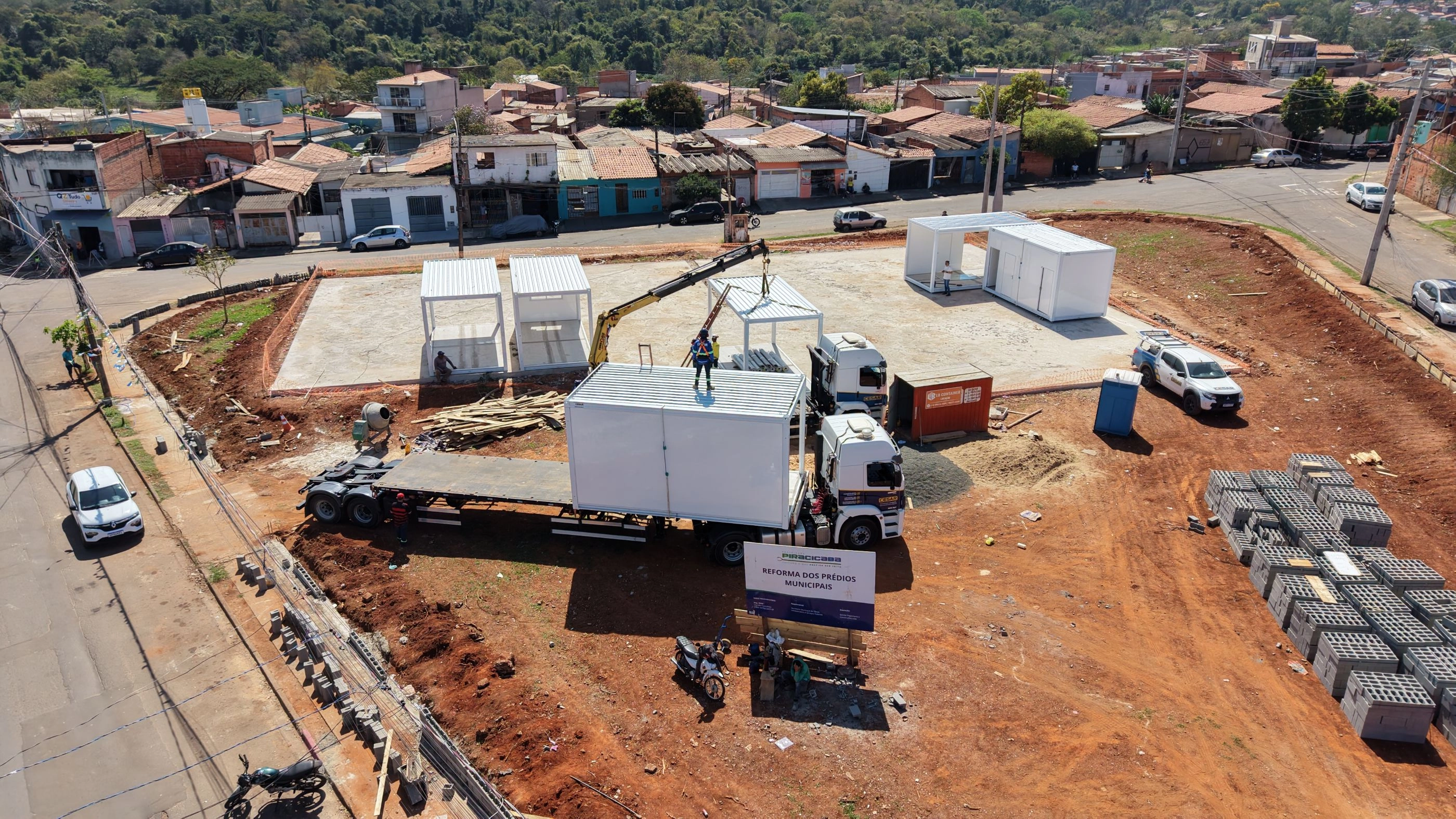 Módulos da nova UBS Bosques do Lenheiro começam a ser instalados