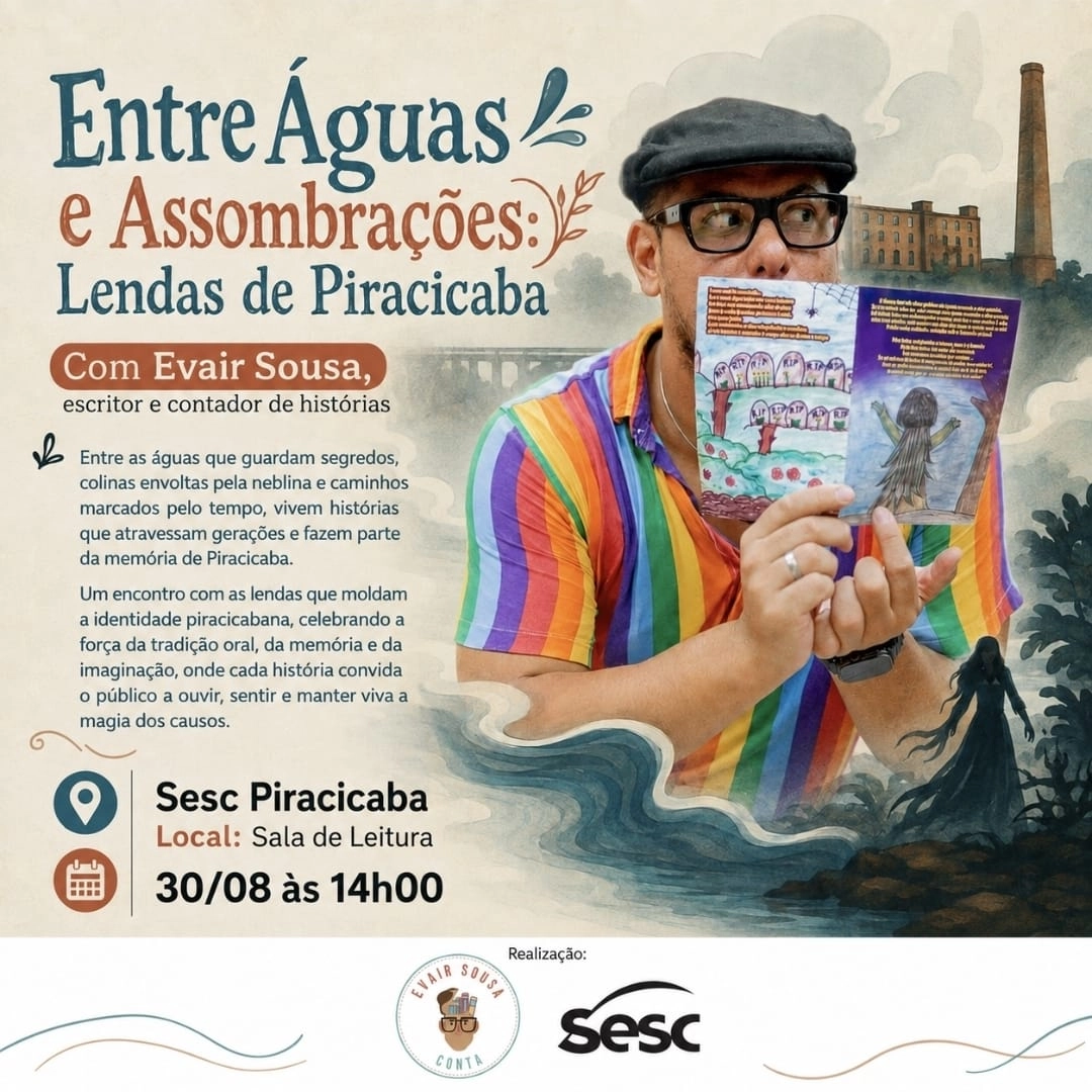 Entre Águas e Assombrações: Lendas de Piracicaba leva histórias do imaginário popular ao Sesc Piracicaba