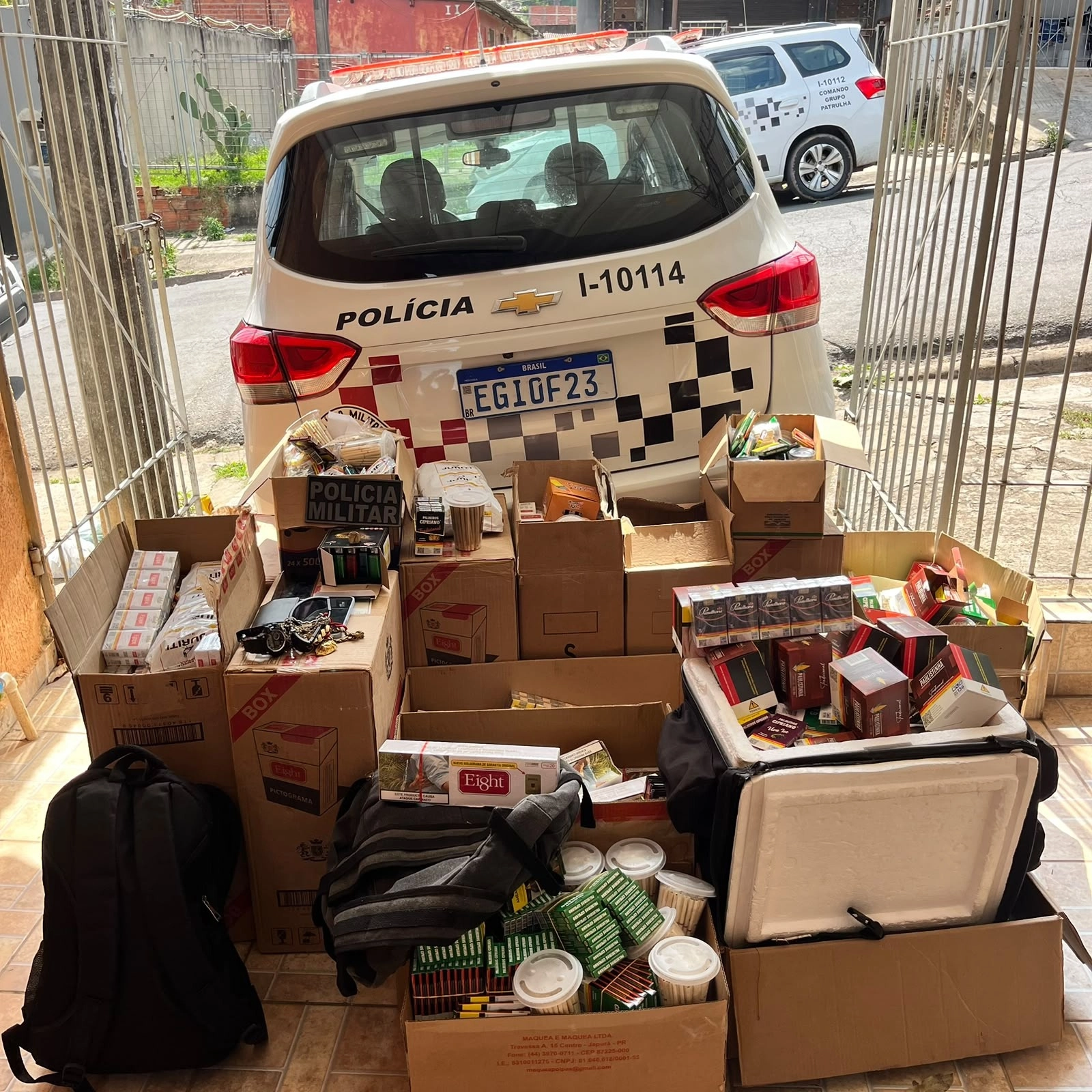 PM APREENDE GRANDE QUANTIDADE DE PRODUTOS DE CONTRABANDO EM PIRACICABA