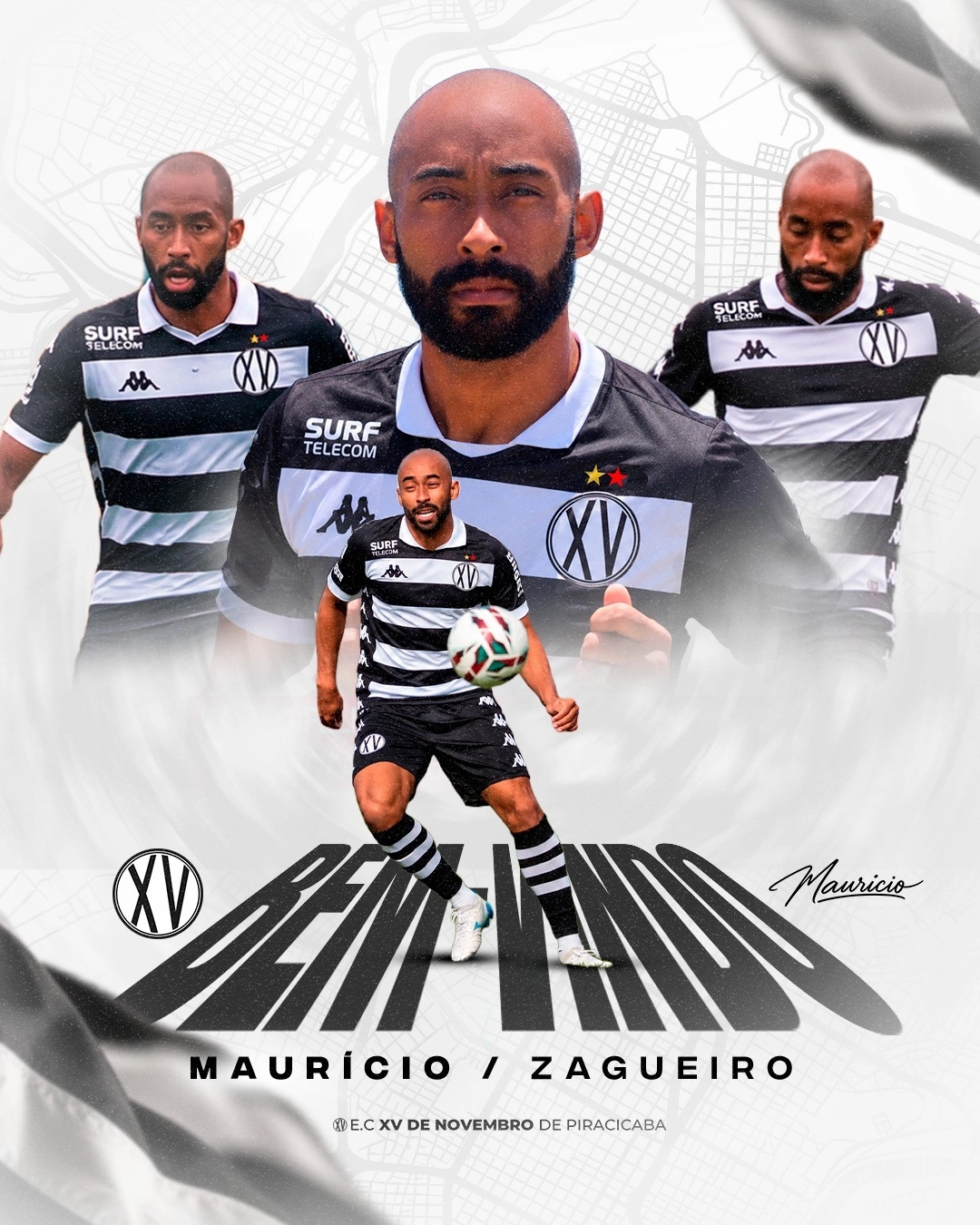 XV de Piracicaba anuncia o zagueiro Maurício Ribeiro como terceiro reforço para 2027