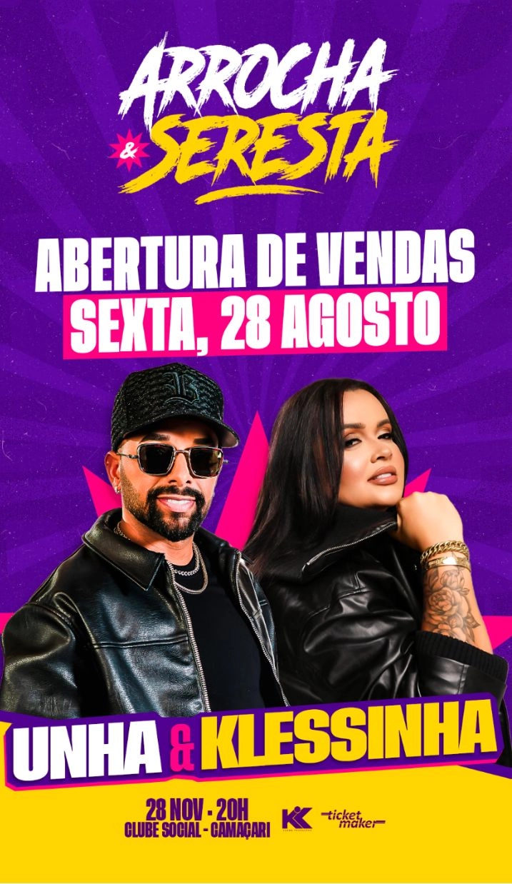 ARROCHA &SERESTA- UNHA PINTADA & KLESSINHA  Prepare-se para uma noite de muita sofrência, arrocha e seresta! 💜💛