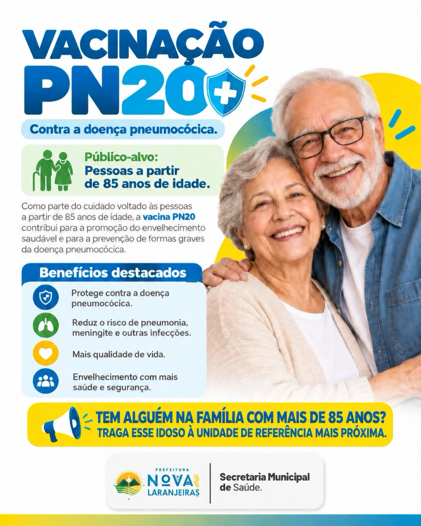 VACINAÇÃO PN20 EM NOVA LARANJEIRAS