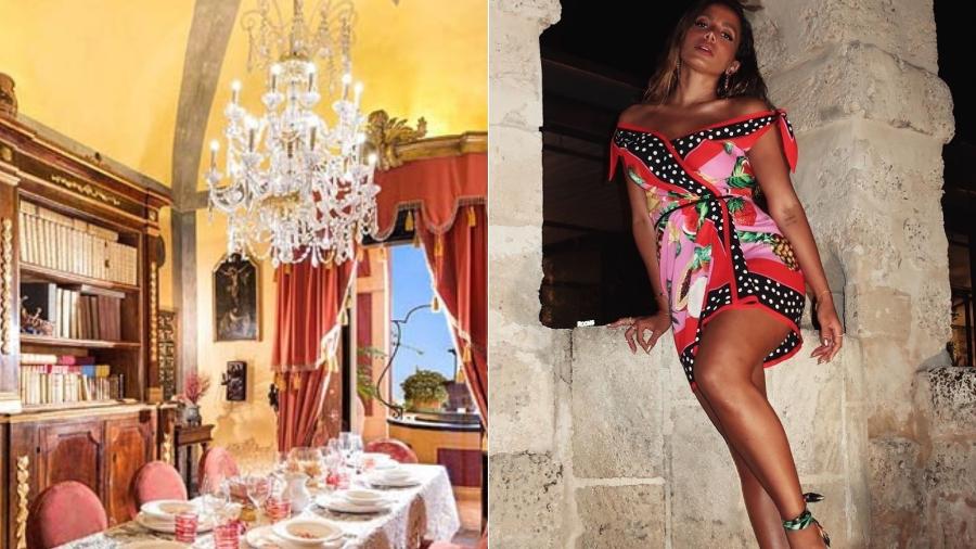 Anitta passa férias na Itália em palácio com diária de até R$ 18 mil.
