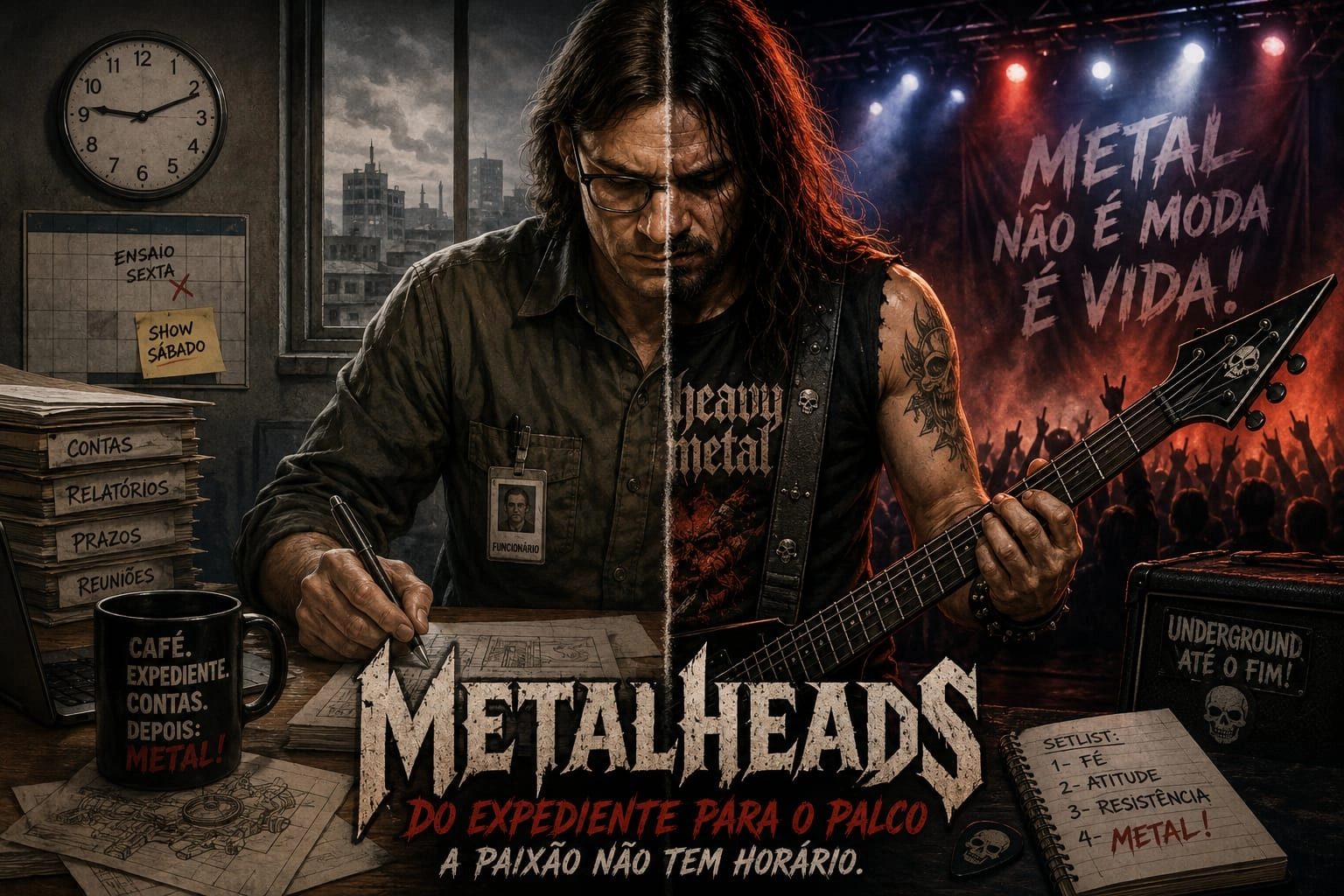 Entre o trabalho e o palco: Quando os músicos do Rock e Metal têm uma "Vida Normal"