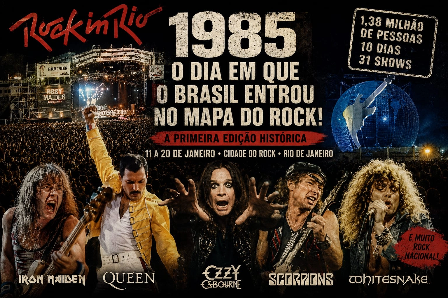 Rock in Rio 1985: O dia em que o Brasil entrou definitivamente no Mapa do ROCK