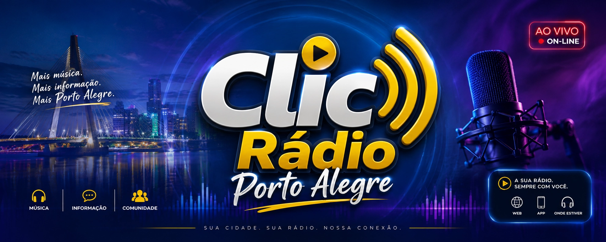 A SUA RÁDIO WEB EM QUALQUER LUGAR