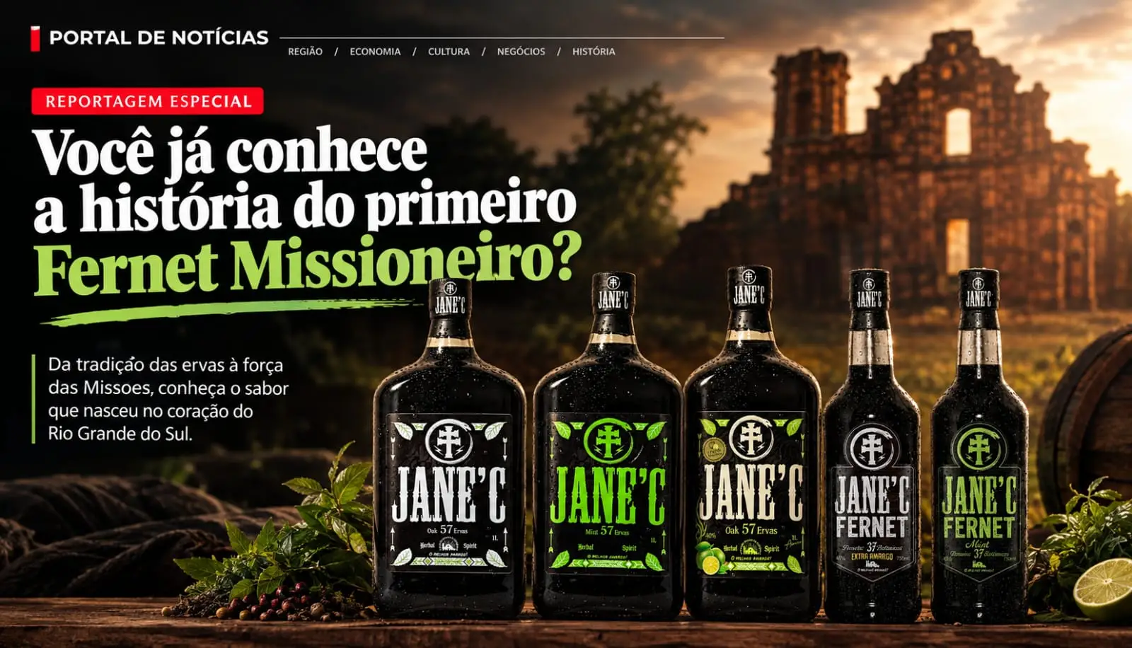 JANE`C  - Fernet Artesanal brasieliro