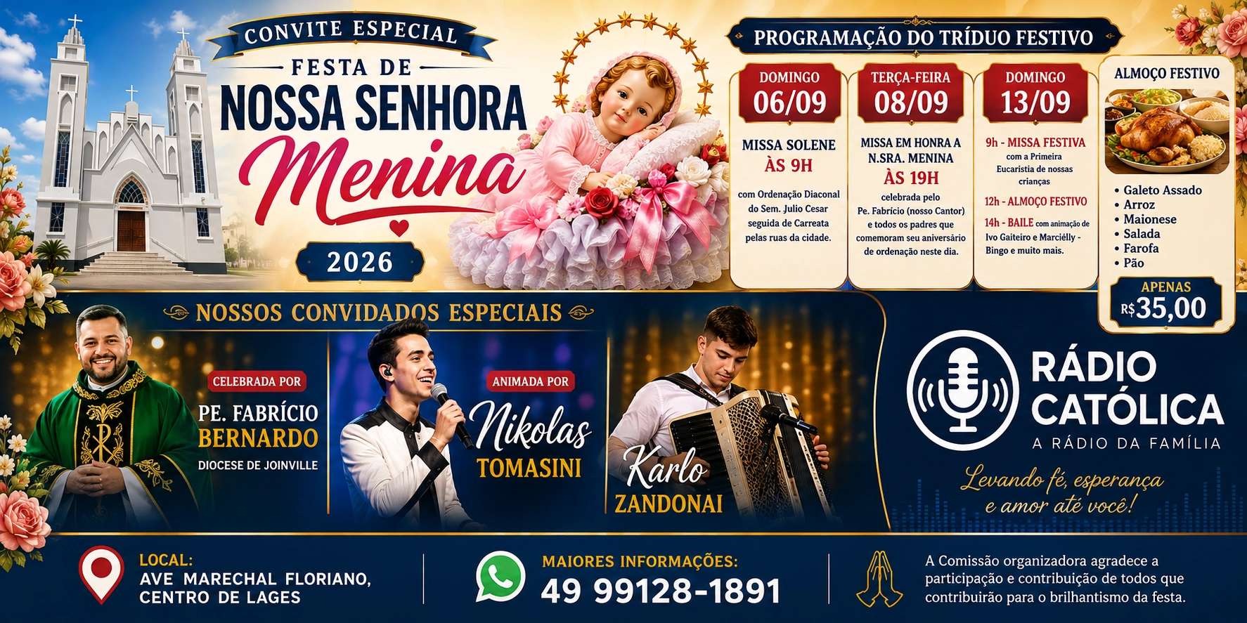 Festa de Nossa Senhora Menina 2026