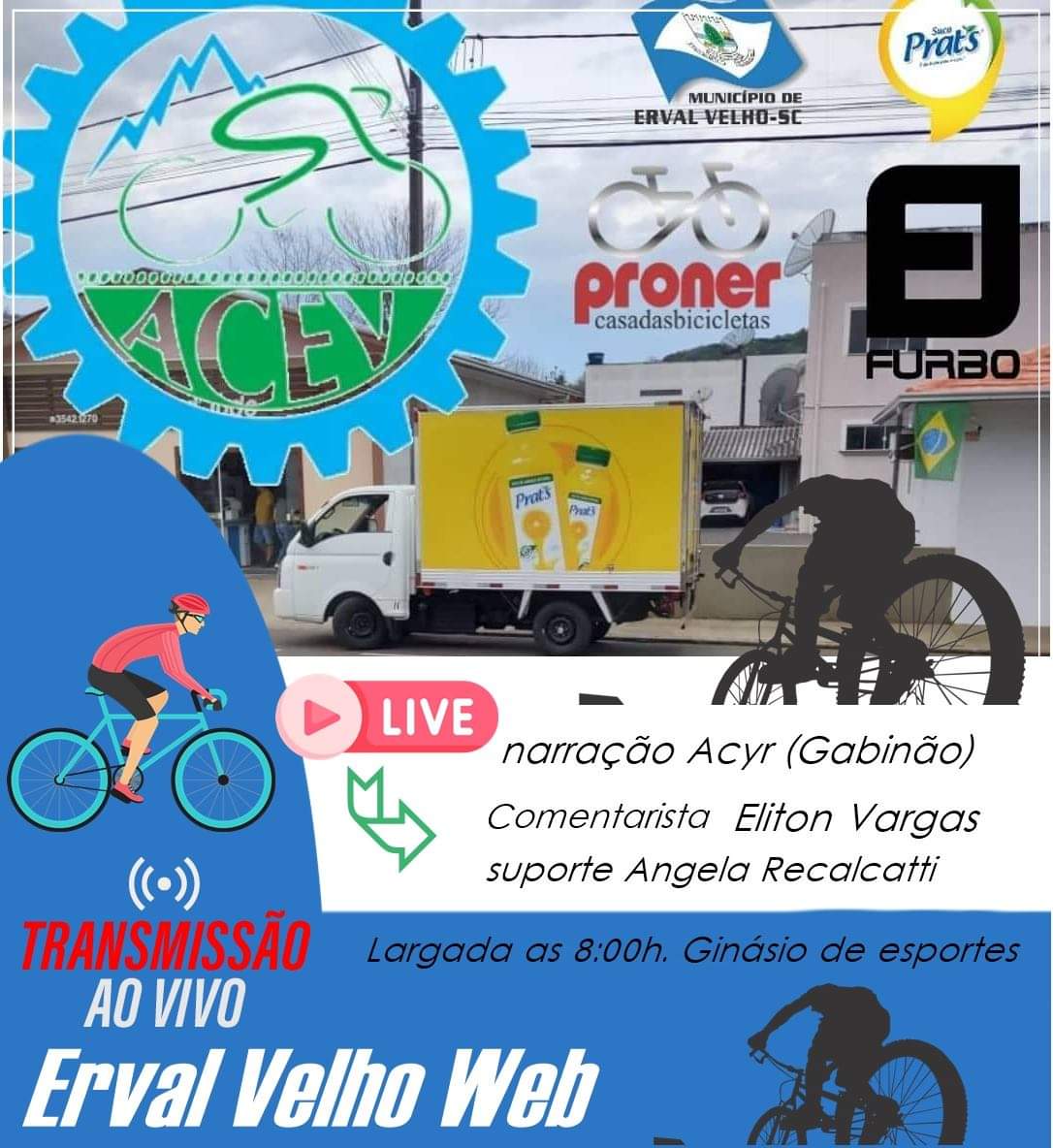 Erval Velho Web transmitirá ao vivo Rachão e Cicloturismo que acontecerá neste domingo (12)