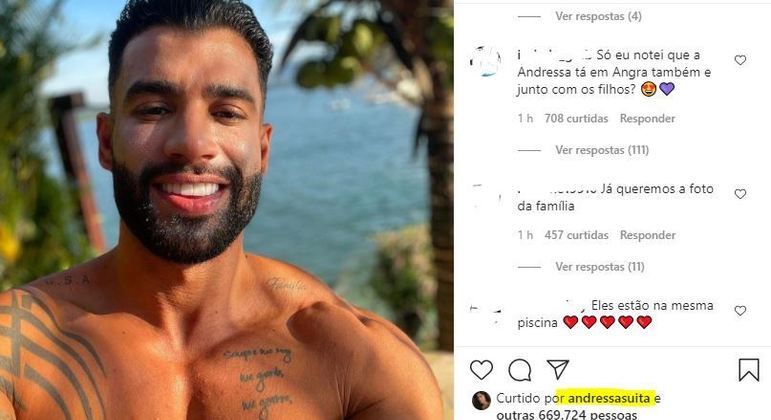 Suita curte foto de Gusttavo Lima e reacende suspeita de reconciliação
