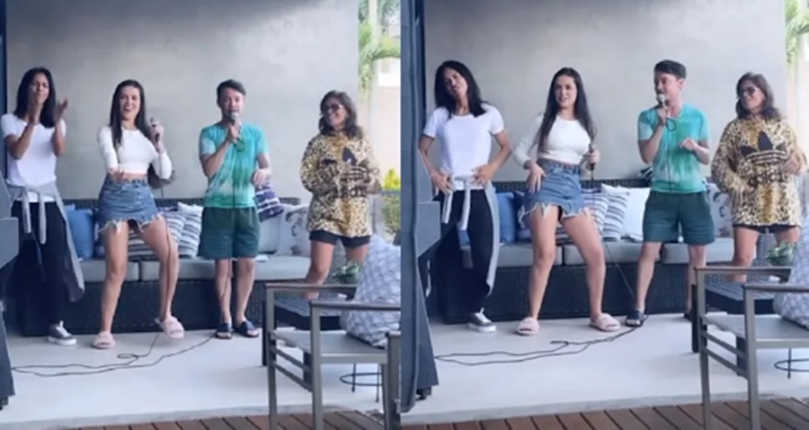 Juliette se diverte em karaokê na casa de Anitta e brinca: "Perguntam quando vão nos expulsar"