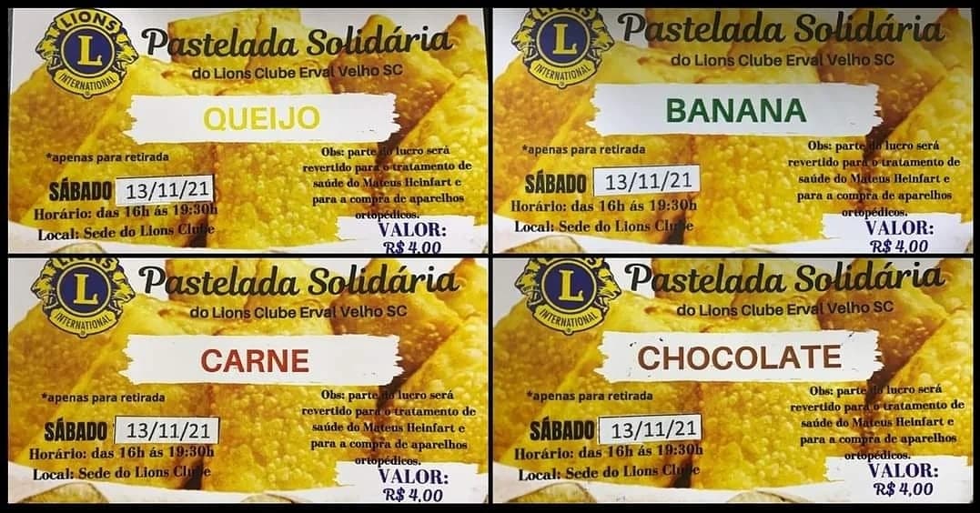 Pastelada solidária irá arrecadar recursos para ajudar o menino Mateus Heinfarth