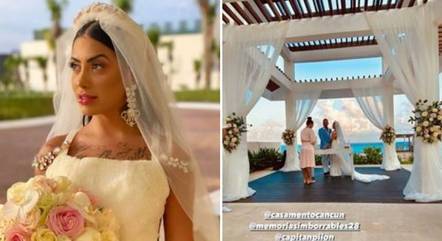 Juntos há 4 anos, MC Mirella e Dynho Alves se casam em Cancún