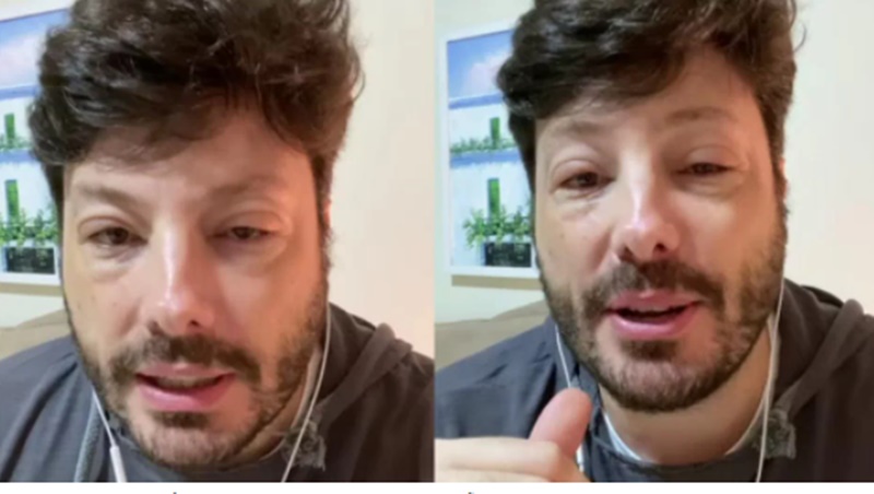 Danilo Gentili mostra rosto deformado e revela tensão após alergia a medicamento