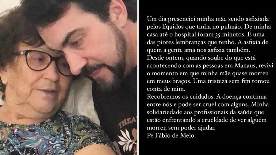 Padre Fábio de Melo relembra momento de asfixia da mãe e lamenta por Manaus