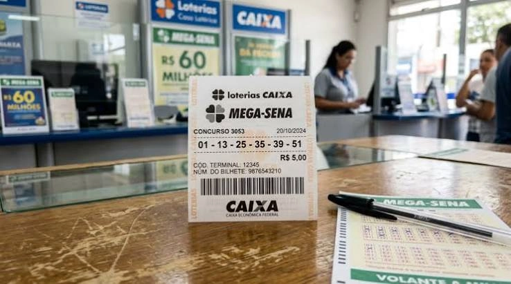 Mega-Sena 3053 acumula e prêmio vai a R$ 48 milhões.