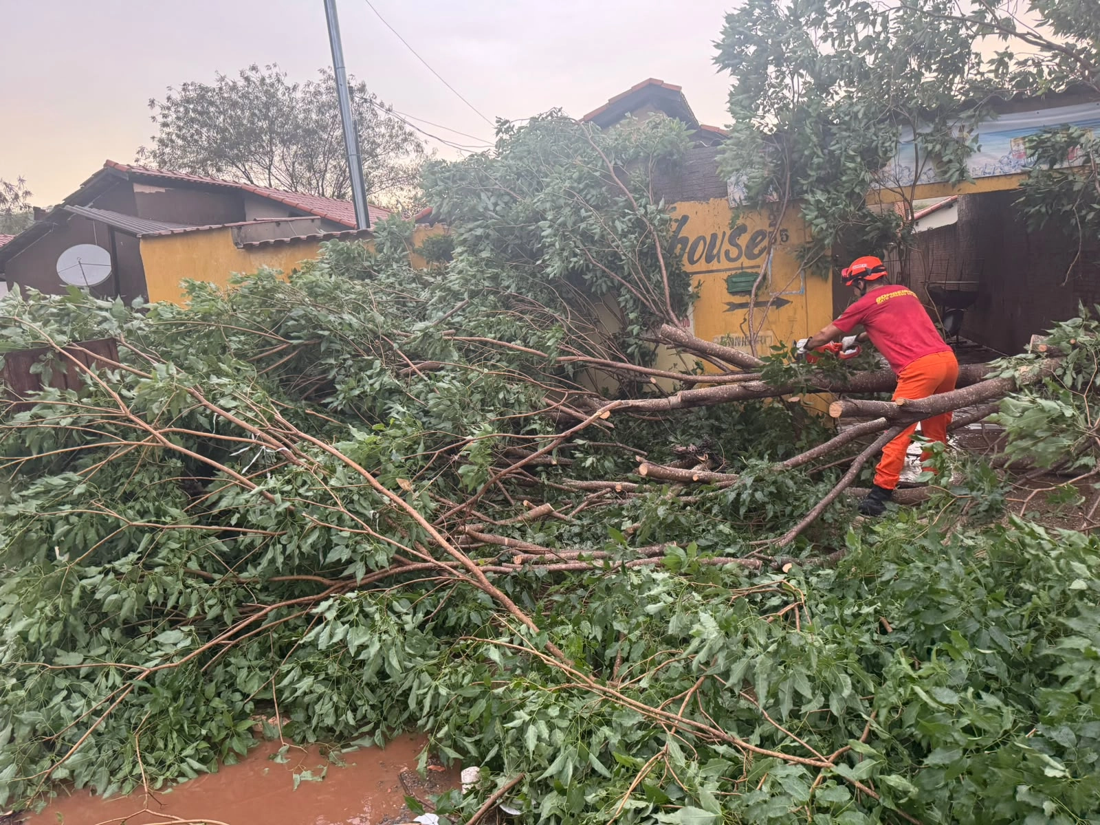 Defesa Civil de Corumbá registra ventos de até 87 km/h, chuva intensa e 23 ocorrências