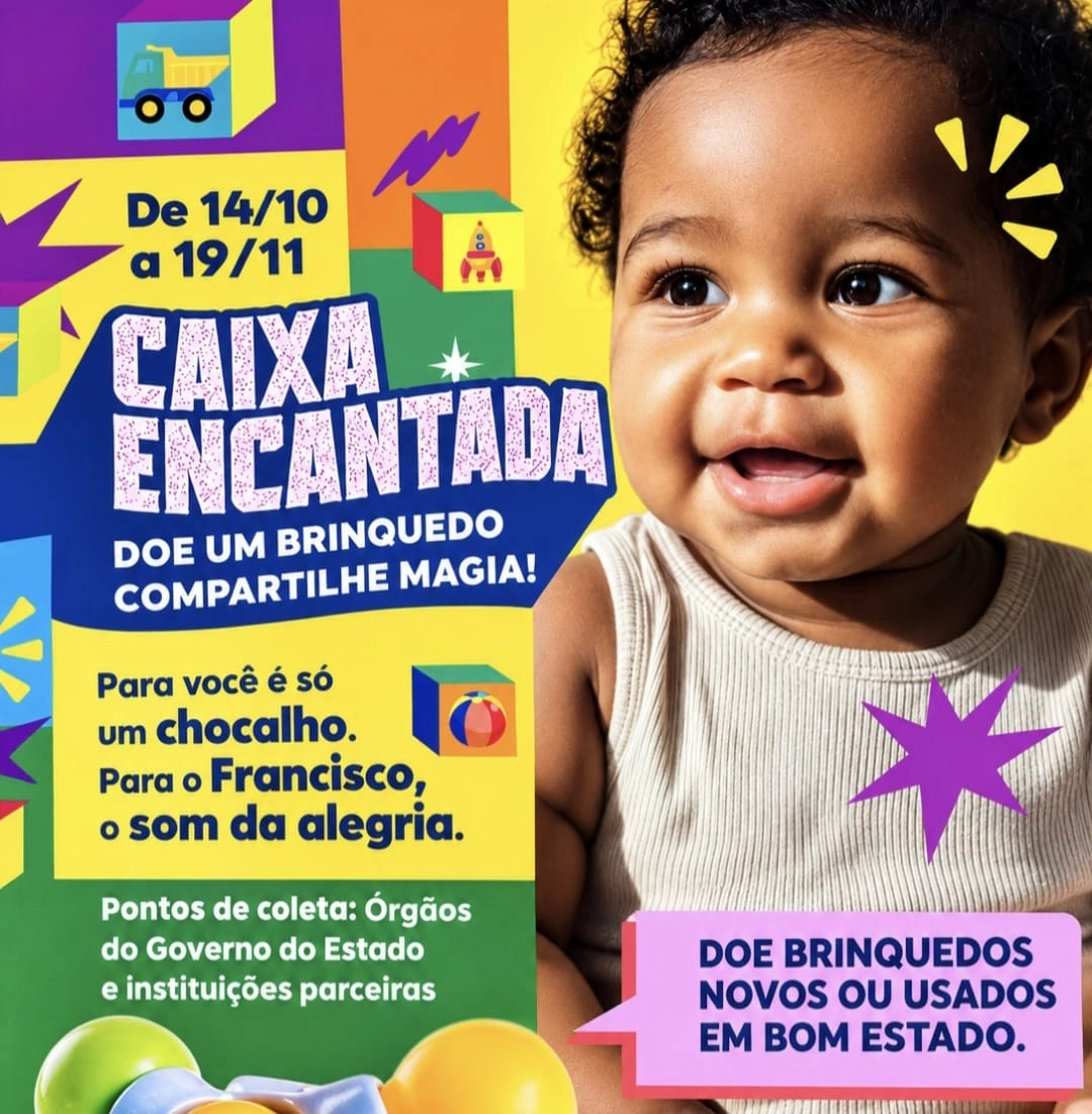 Caixa Encantada 2026: Agepen participa da campanha de arrecadação de brinquedos para o Natal