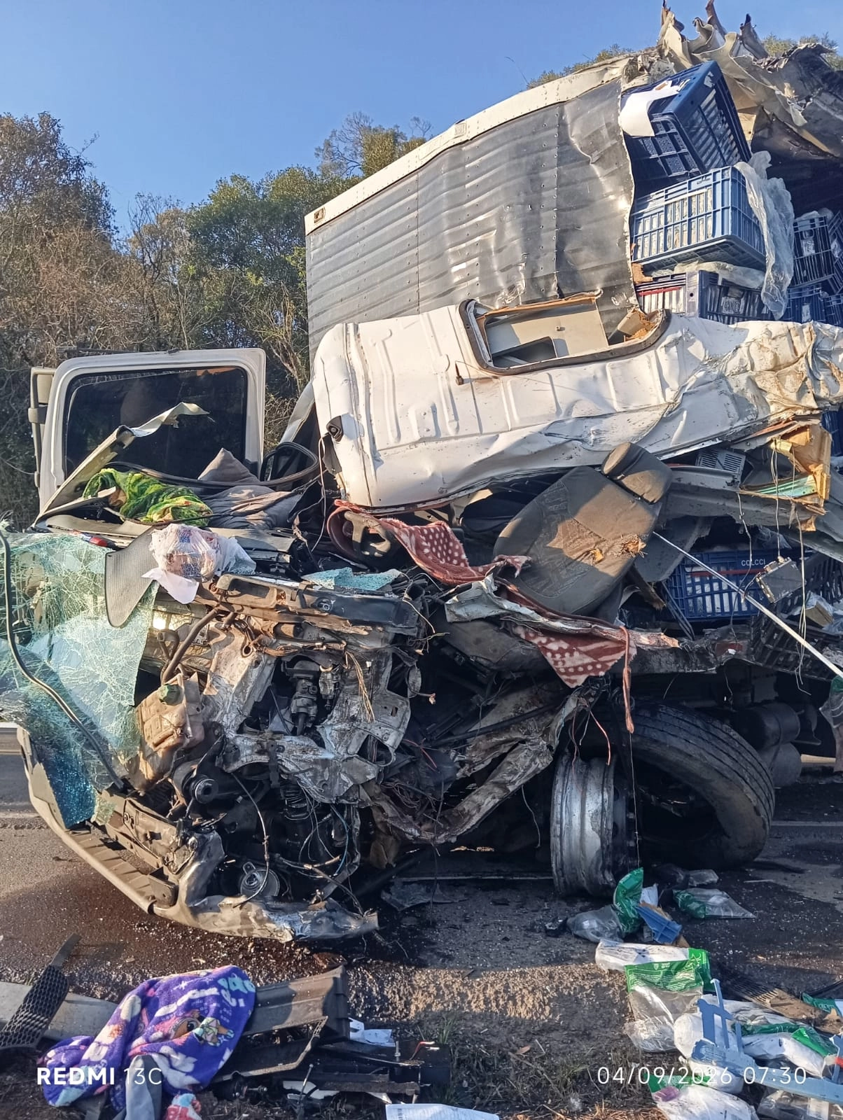 Caminhão de Concórdia envolvido em acidente com morte na Br-282