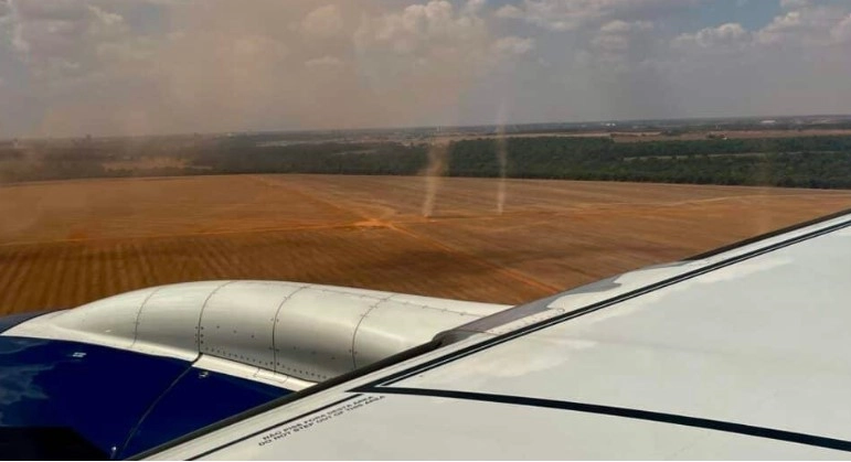 Avião arremete durante pouso em Sinop devido a ventos fortes