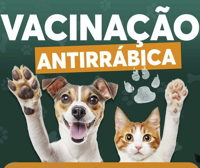 VACINAÇÃO ANTIRRÁBICA ANIMAL: Secretaria de Saúde inicia imunização de cães e gatos