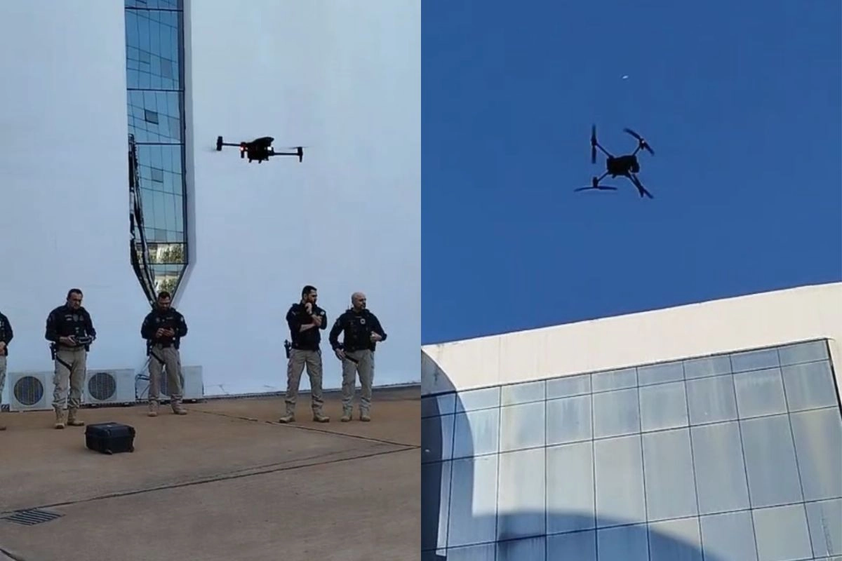 VIGILÂNCIA AÉREA: GDF aumenta segurança e usa drones para sessão no STF