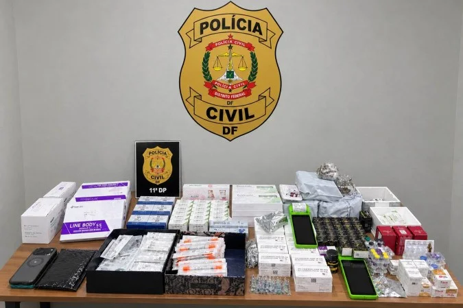 CANDANGOLÂNDIA 'BULA NEGRA': Polícia Civil apreende canetas emagrecedoras e anabolizantes em Brasília