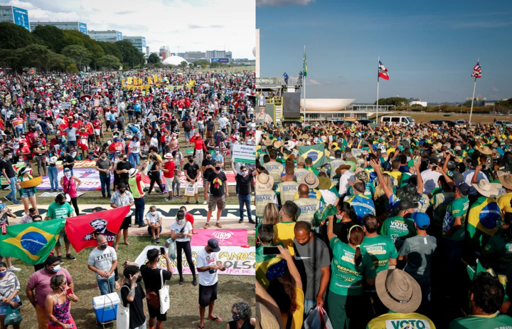 "SAIDEIRA" ELEITORAL: Em Brasília, atos de esquerda e direita ocorrem a 2 km de distância na véspera da eleição
