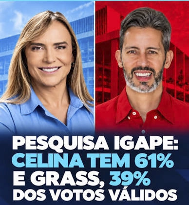 PESQUISA IGAPE: Celina chega a 61% dos votos válidos contra 39% de Grass na reta final