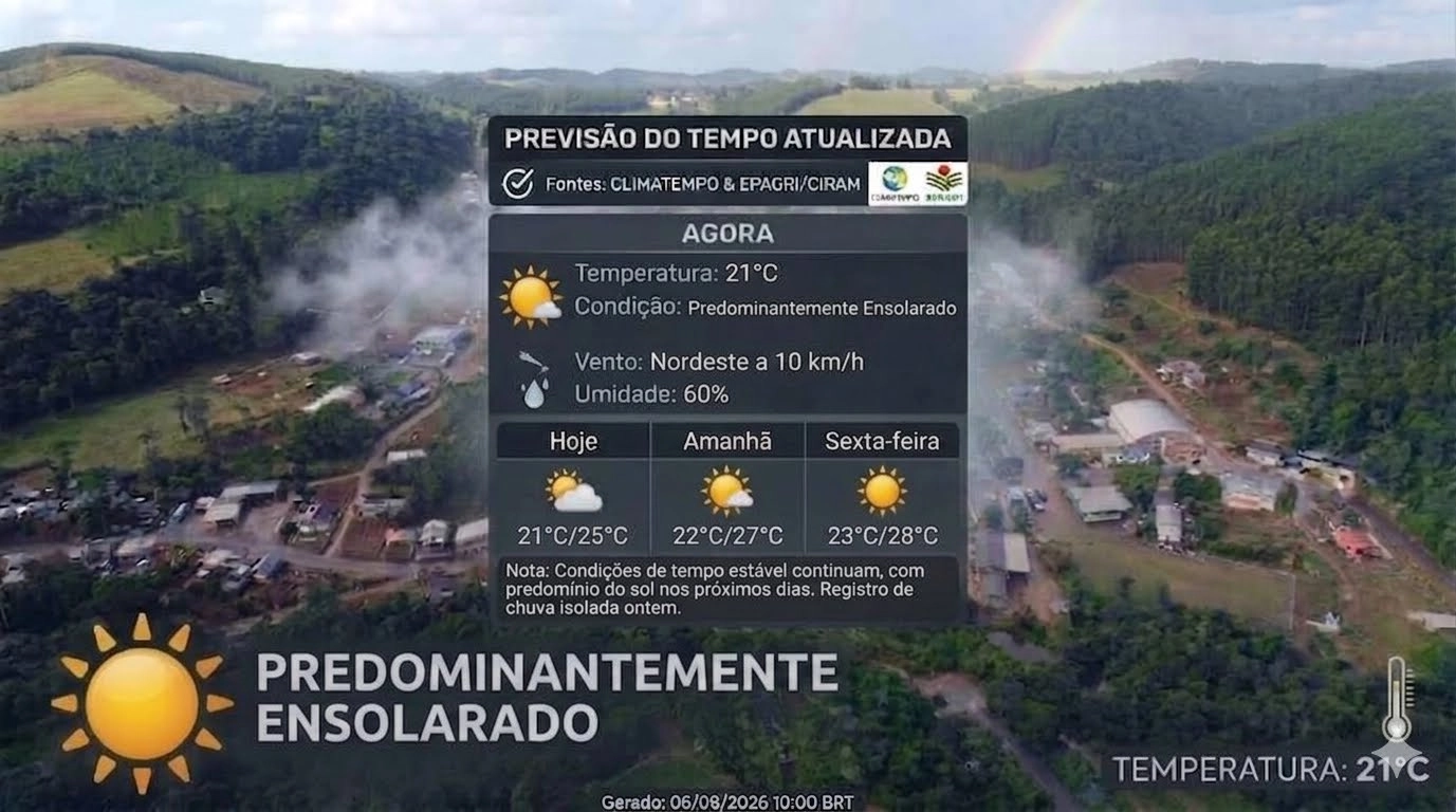 Previsão do tempo para Presidente Castello Branco - SC