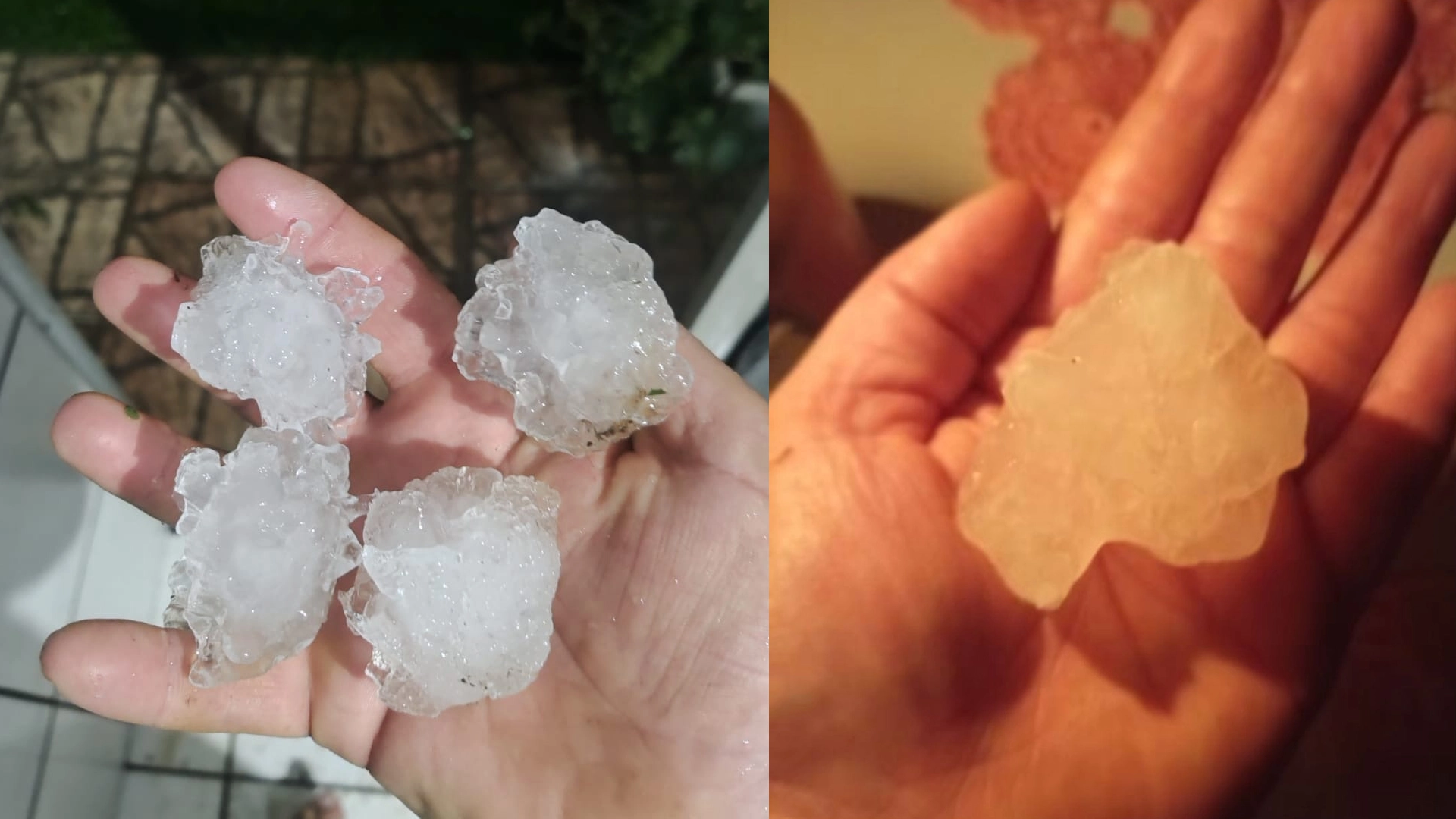 Chuva de granizo com pedras grandes atinge Presidente Castello Branco
