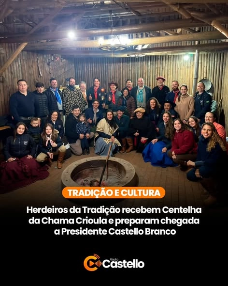 O Grupo Herdeiros da Tradição recebeu, na terça-feira (15), a Centelha da Chama Crioula