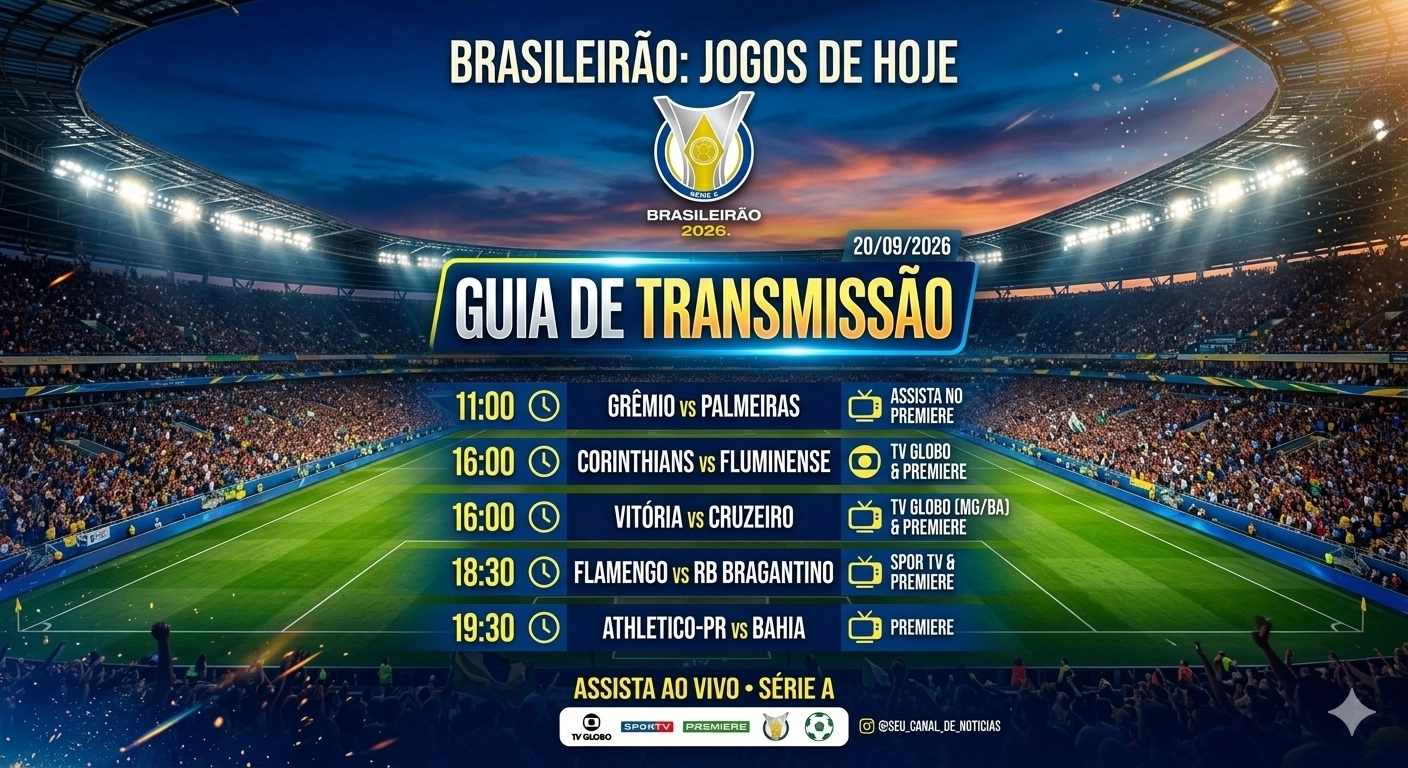 HOJE TEM BRASILEIRÃO! Confira os horários e onde assistir aos jogaços deste domingo!
