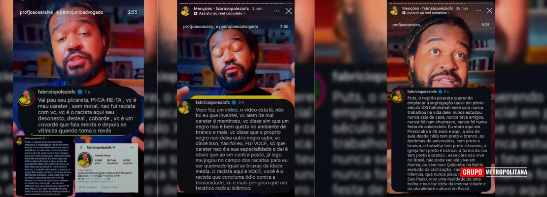 PROFESSOR DE MINAS GERAIS ACUSA VEREADOR FABRÍCIO POLEZI POR INJÚRIA RACIAL
