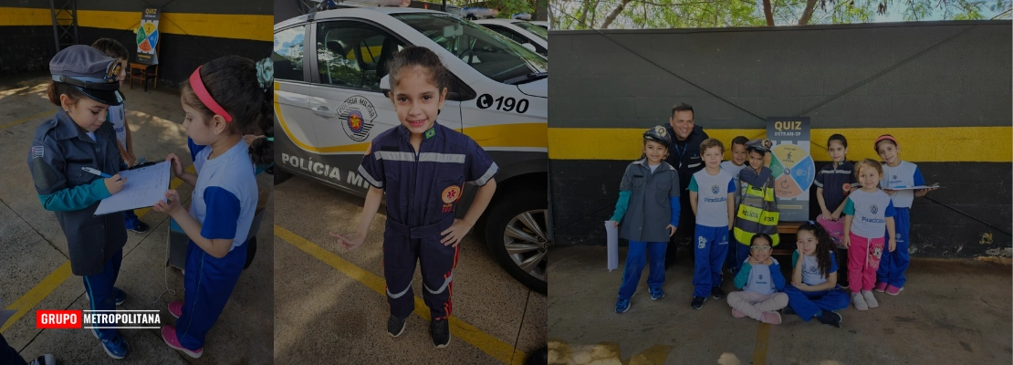 ALUNOS DE ESCOLA MUNICIPAL DE PIRACICABA PARTICIPAM DE AÇÃO EDUCATIVA SOBRE TRÂNSITO E MEIO AMBIENTE