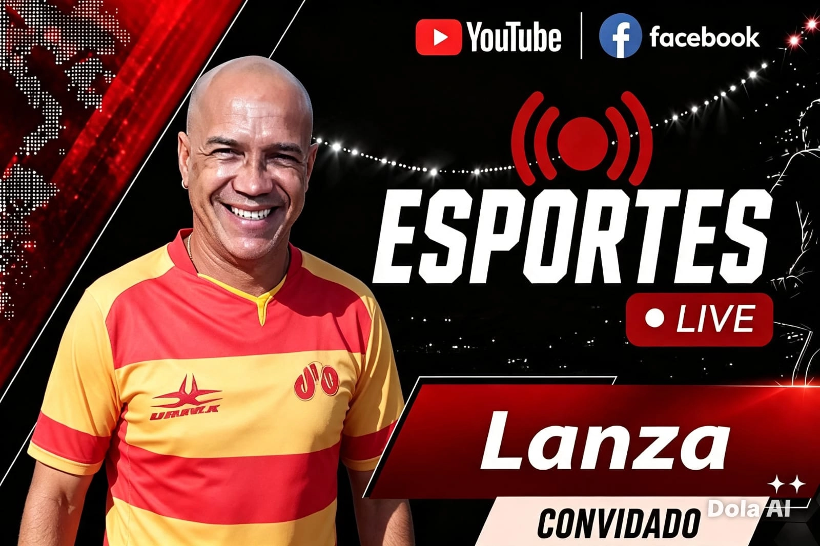 Lanza - jogador do time master do Jabaquara AC e Portuguesa Santista -participa nesta segunda feira, dia 17, do programa ESPORTES LIVE