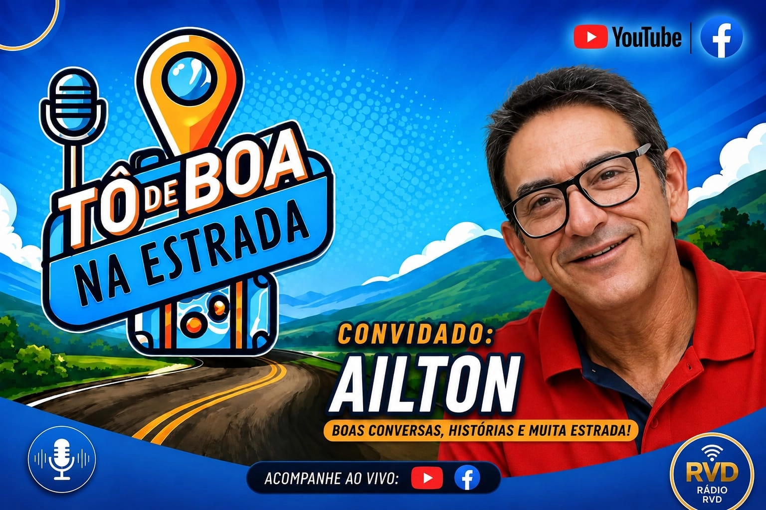 Ailton - Proprietário do Chalé Parque Aquático, em Lindoia(SP) - participa nesta terça-feira, dia 18, do programa TÔ DE BOA NA ESTRADA