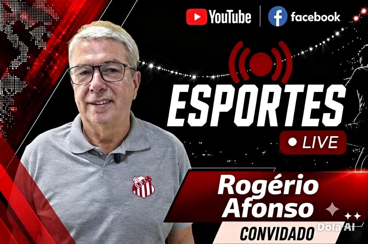 Rogério Afonso - Presidente do Brasil FC, de Santos-SP, é o convidado desta terça-feira, dia 25, do Programa ESPORTES LIVE