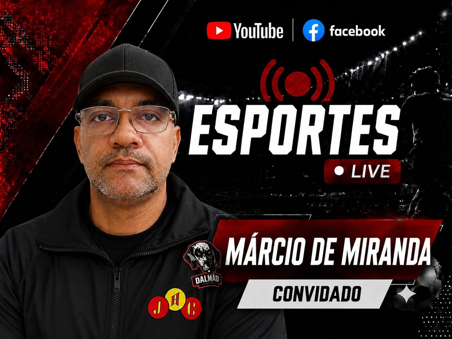 Márcio de Miranda - Diretor de Esporte Amador do Jabaquara AC - participa nesta sexta-feira, dia 28, do programa ESPORTES LIVE