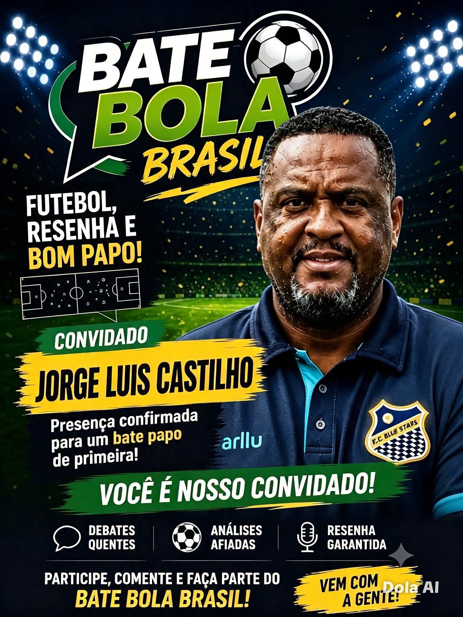 Jorge Luiz Castilho, treinador do Água Santa(SP), é o convidado desta segunda-feira do Programa BATE BOLA BRASIL