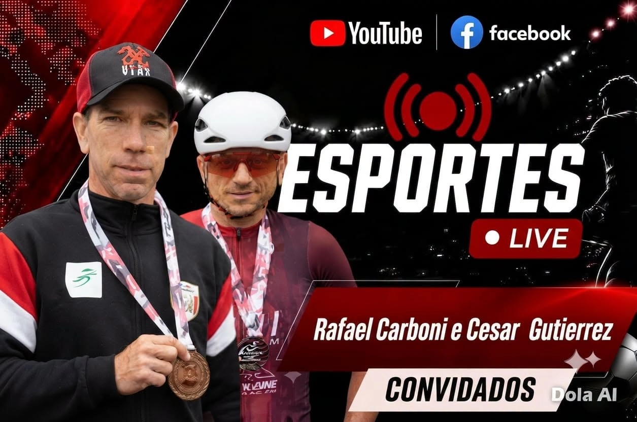 Rafael Carboni e César Gutierrez, da Equipe de Ciclismo de Praia Grande(SP), são os convidados desta sexta feira do programa ESPORTES LIVE