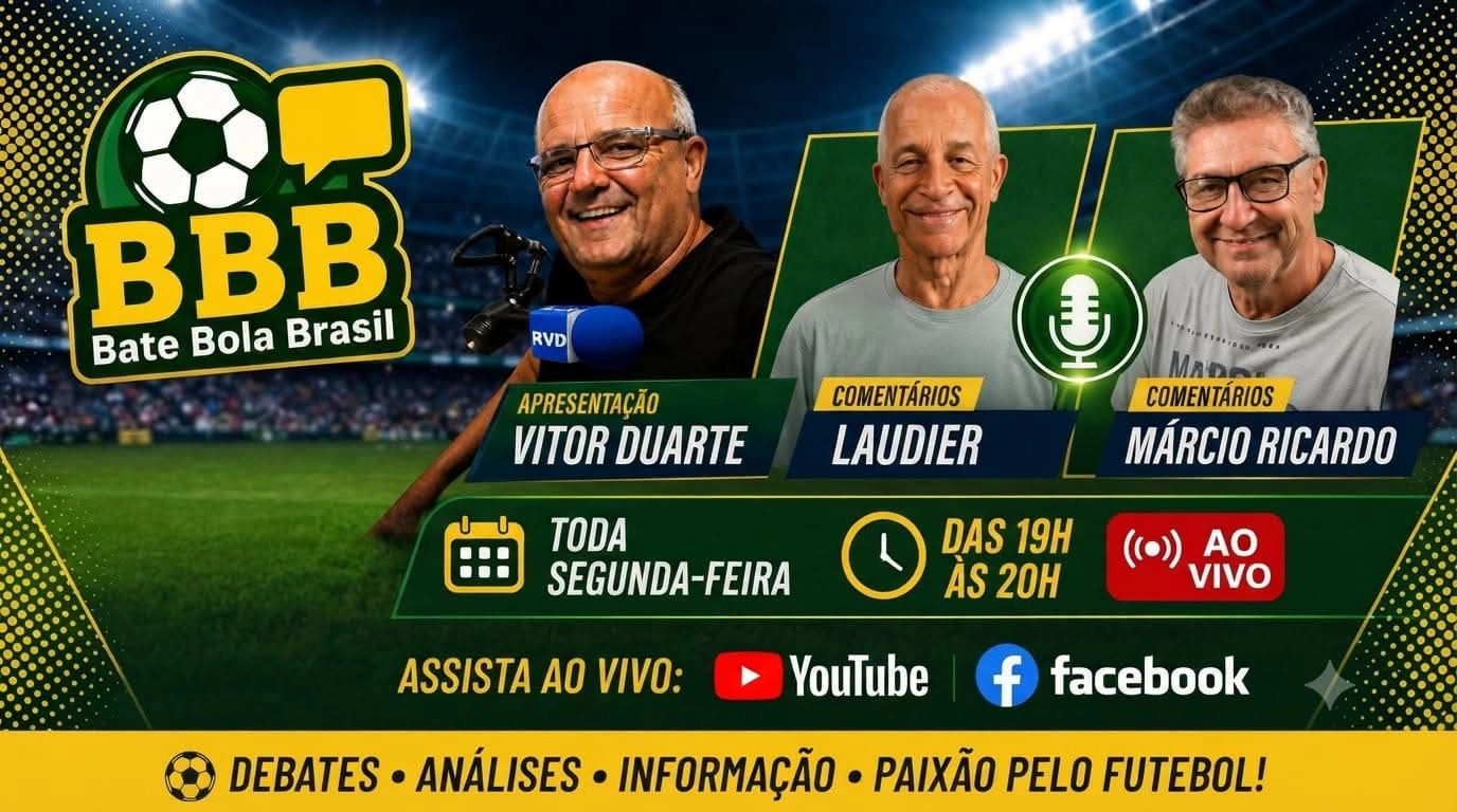 Nesta segunda-feira, dia 14, tem BATE BOLA BRASIL