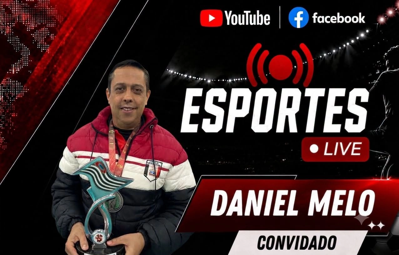 O programa ESPORTES LIVE recebe nesta segunda-feira, dia 14, o professor Daniel Melo - Diretor de Depto. Esportivo de Alto Rendimento de Praia Grande( SP )