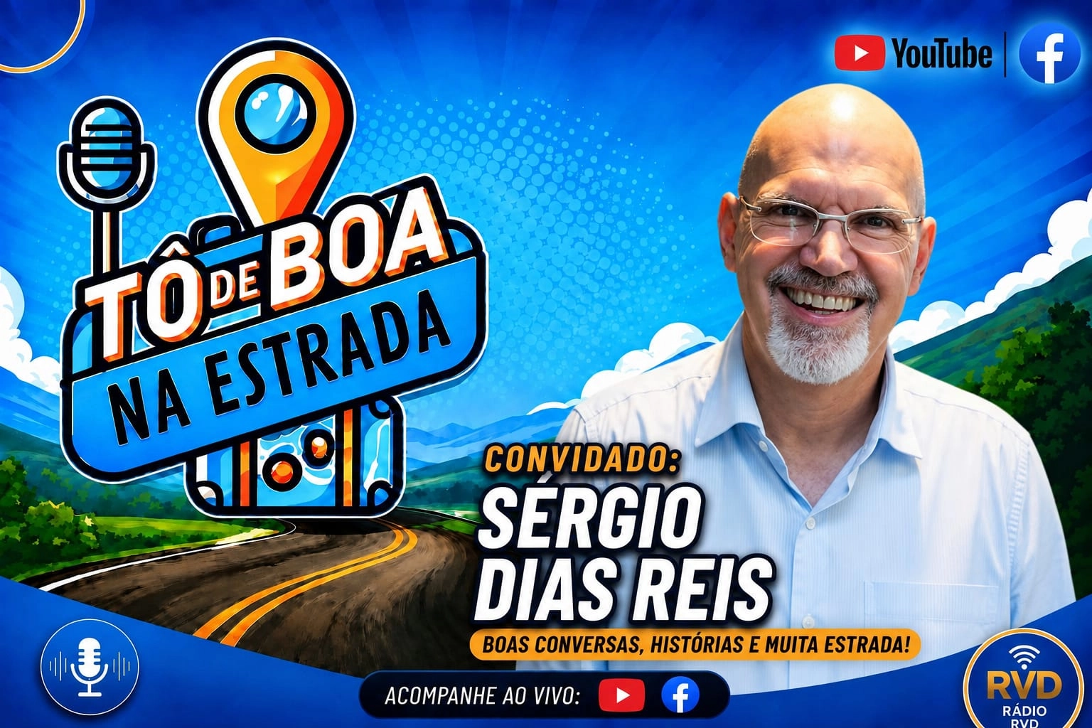 Sérgio Dias Reis, proprietário da Estalagem Portucale, em Águas de Lindoia(SP), é o convidado desta quinta-feira, dia 17, do programa TÔ DE BOA NA ESTRADA