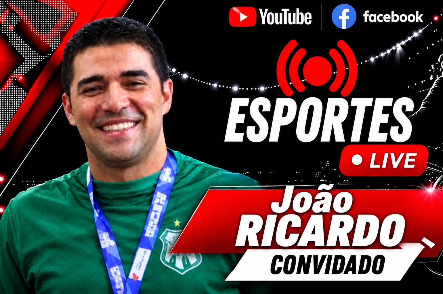 João Ricardo, do handebol da AA Caldense(MG), é o convidado desta sexta-feira, dia 25, do programa ESPORTES LIVE