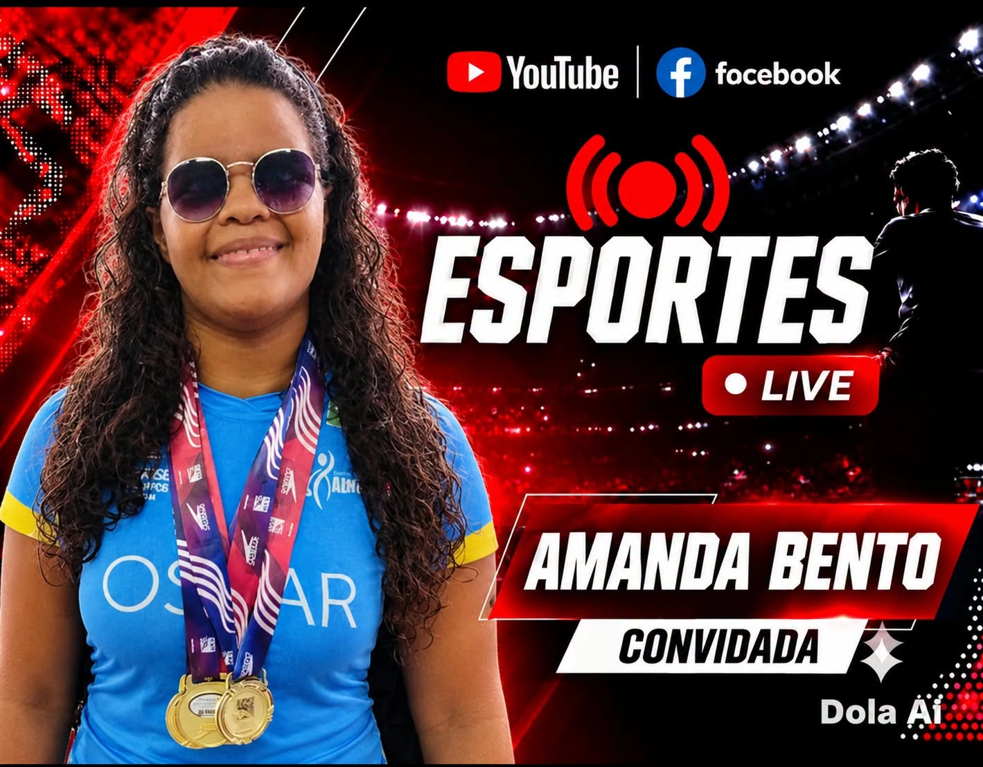 Amanda Bento - Nadadora Paralímpica e Psicóloga estará participando nesta quinta-feira, dia 8, do programa ESPORTES LIVE