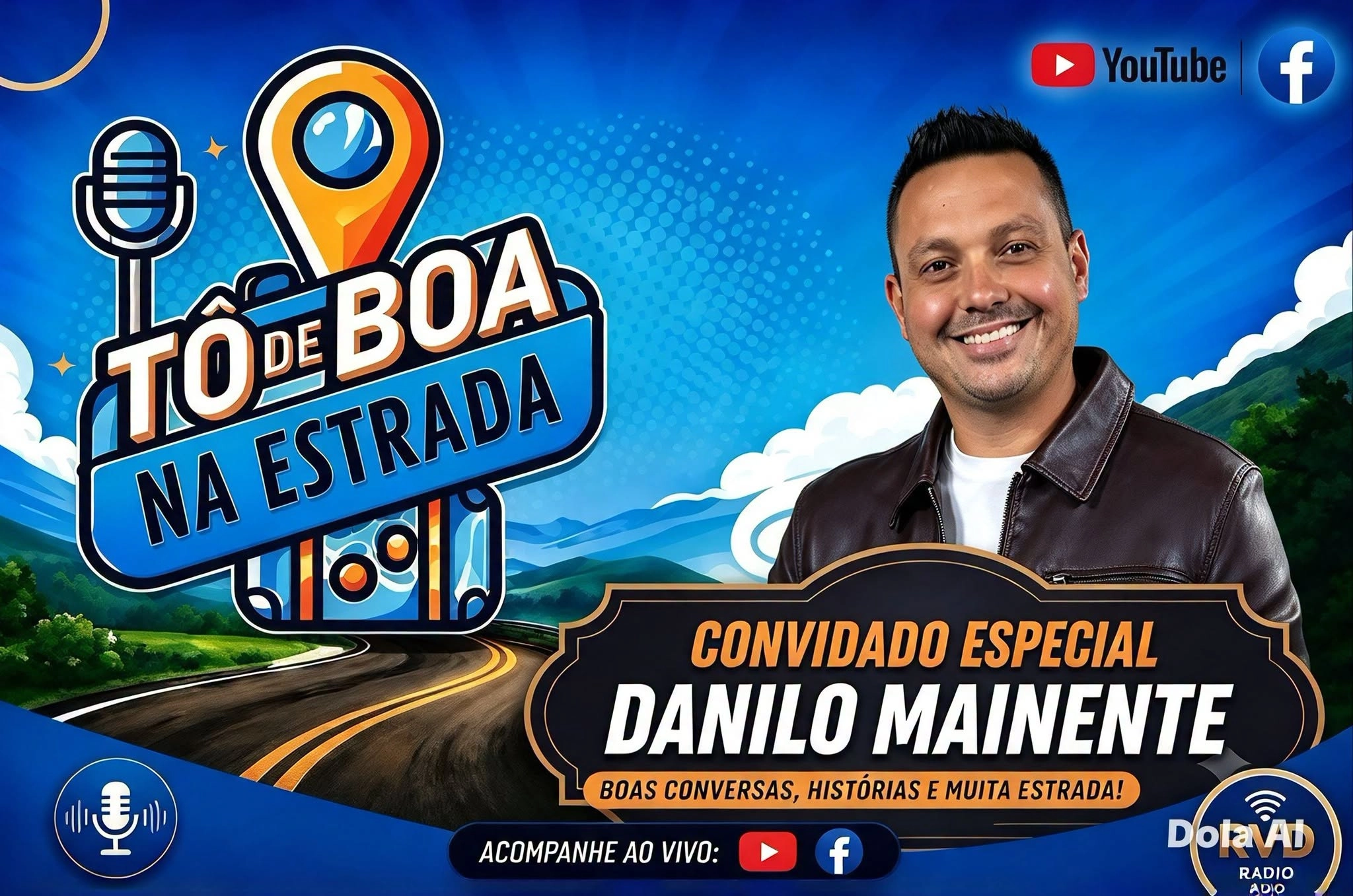 Danilo Mainente - Secretário de Cultura de Serra Negra-SP, participa nesta quinta-feira do Programa TÔ DE BOA NA ESTRADA