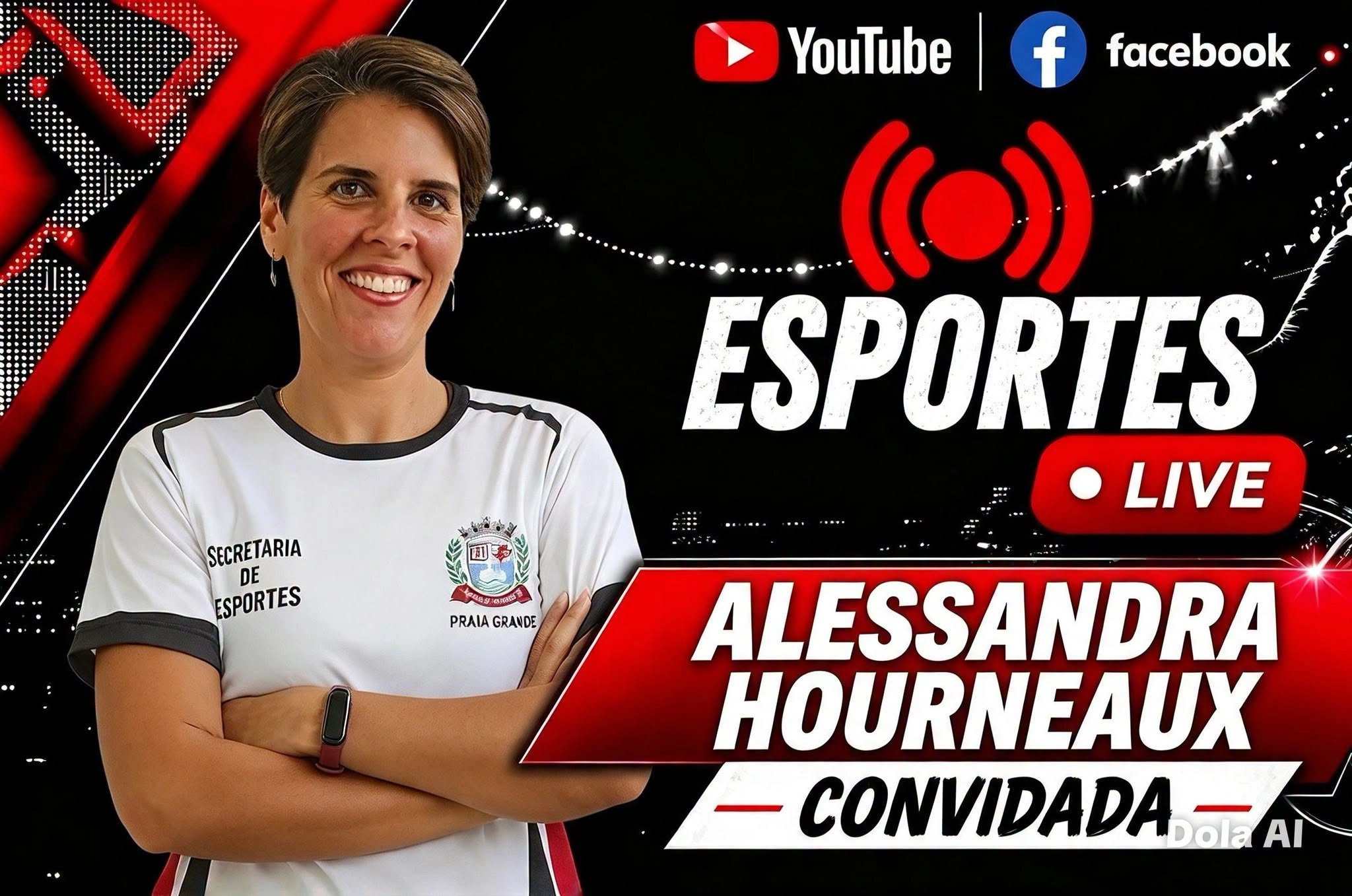 Alessandra Hourneaux - treinadora do basquete feminino de Praia Grande(SP) - participa nesta quinta-feira, dia 15, do programa ESPORTES LIVE