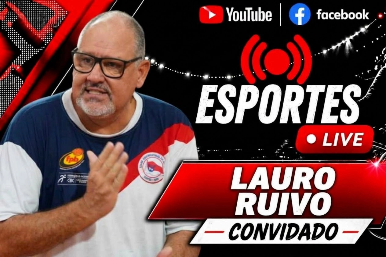 Programa ESPORTES LIVE recebe nesta segunda-feira, dia 19, o professor Lauro César Ruivo - treinador de basquete do Clube Internacional de Regatas