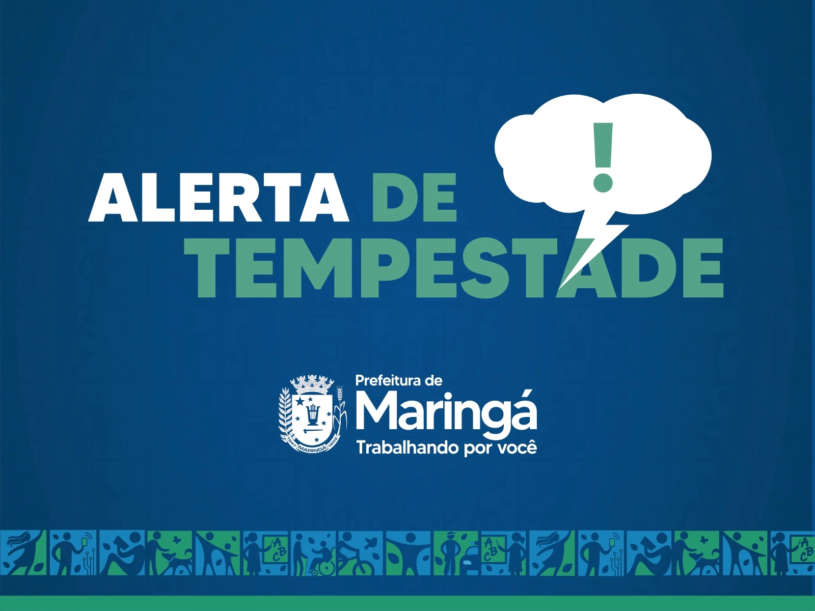 Defesa Civil emite alerta para risco alto de tempestade na região de Maringá nesta segunda, 28, e terça-feira, 29